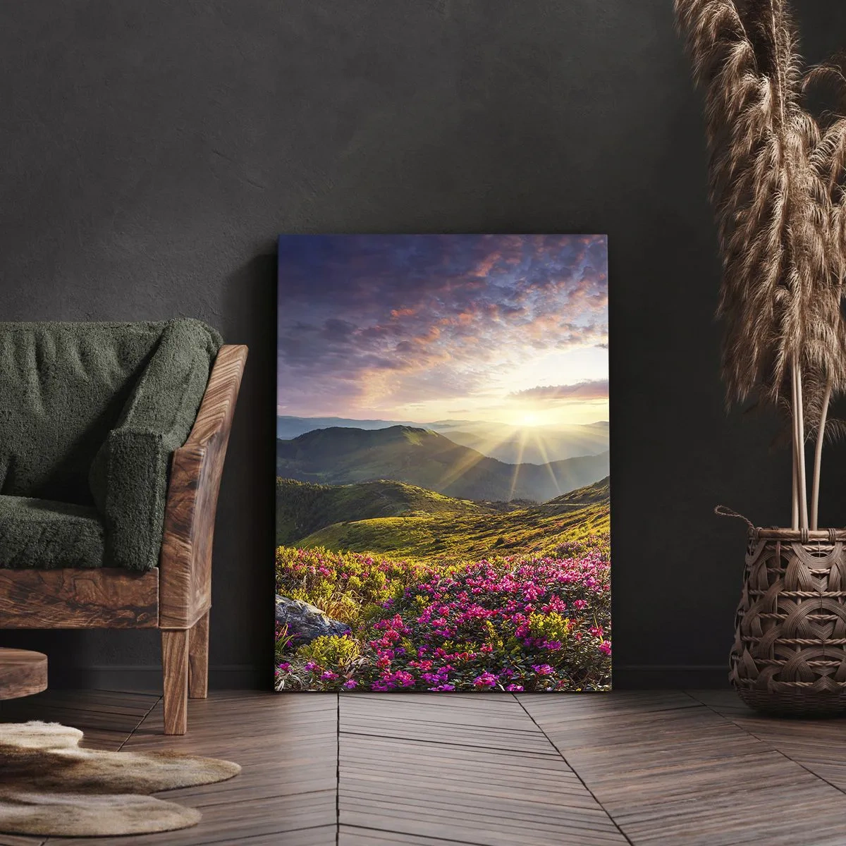 Canvas picture - Freshness of Mountain Morning - 45x80 cm