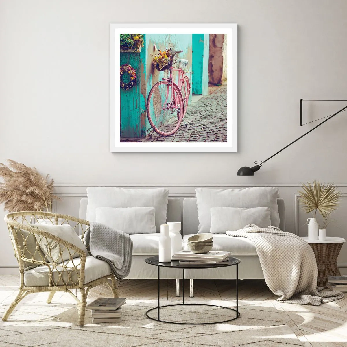Poster in white frmae - Be Right Back - 50x50 cm
