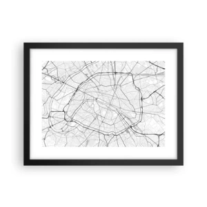 Poster in black frame - Flower of Paris - 40x30 cm