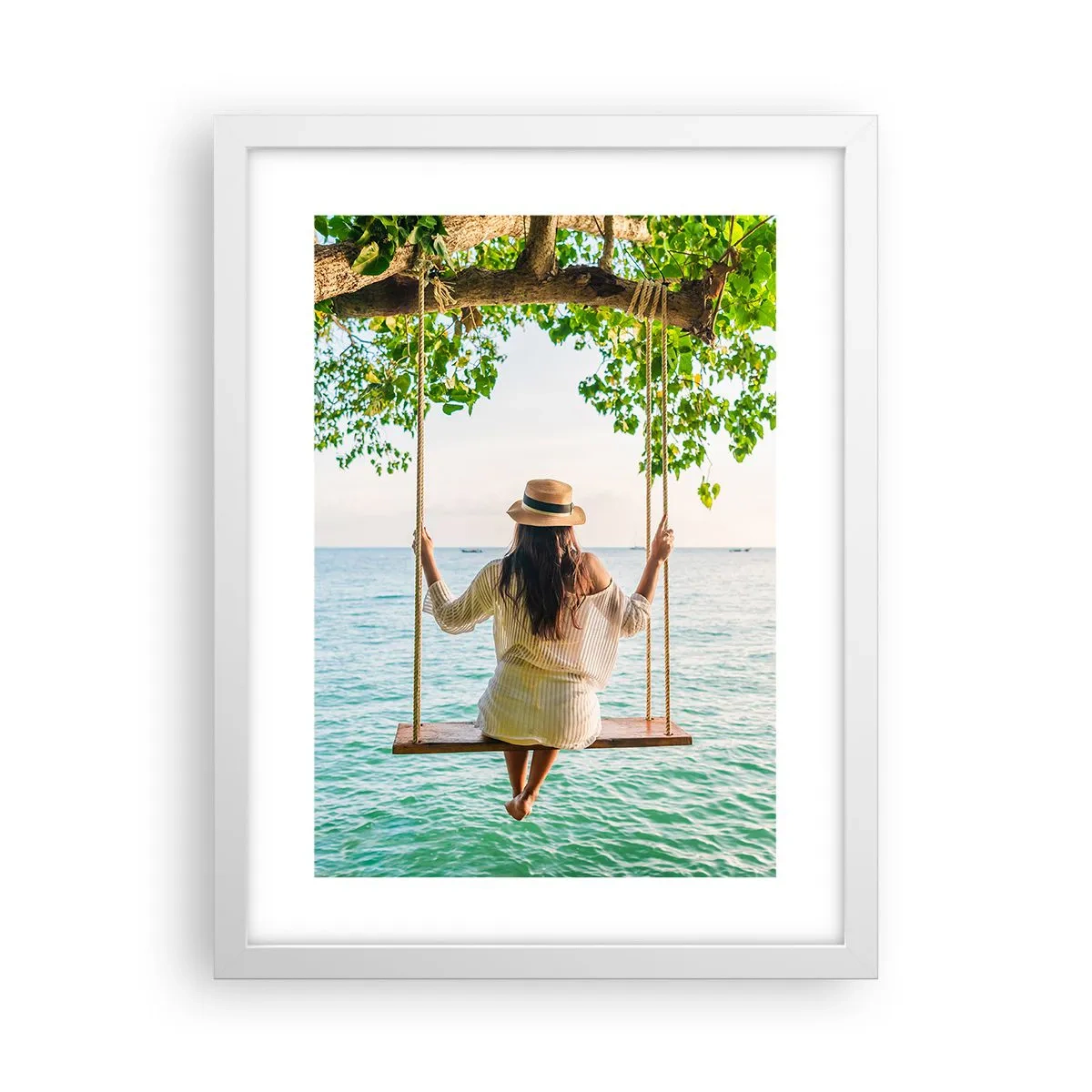 Poster in white frmae - Life Is Beautiful - 30x40 cm