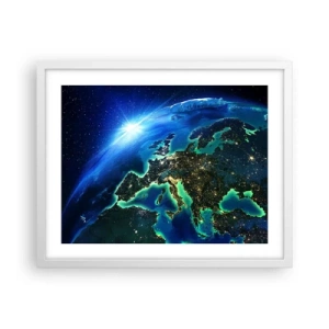 Poster in white frmae - Sparkling Europe - 50x40 cm