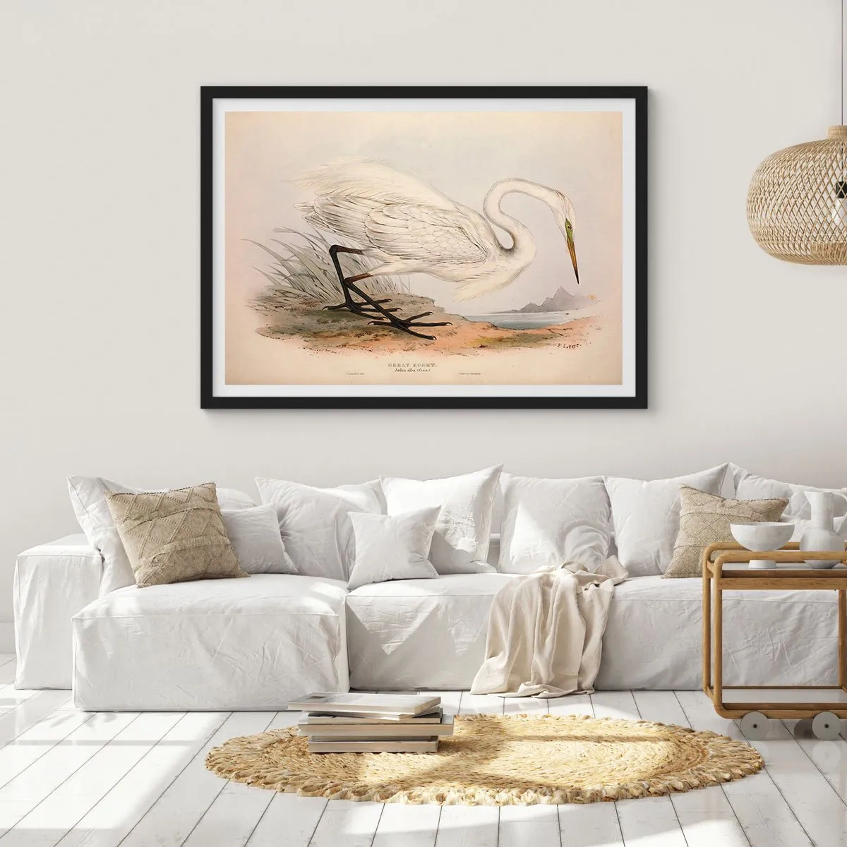Poster in black frame - Lady on the Marsh - 50x40 cm