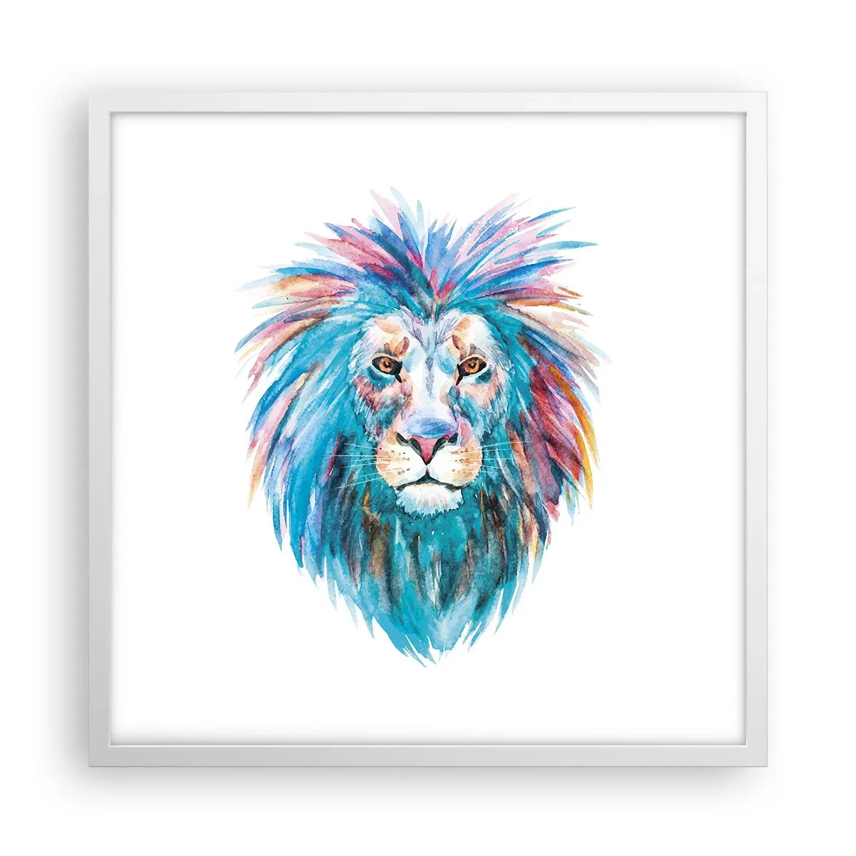 Poster in white frmae - Electrifying Aura - 50x50 cm