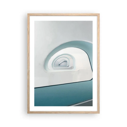 Poster in light oak frame - To the Bottom of Blue - 50x70 cm