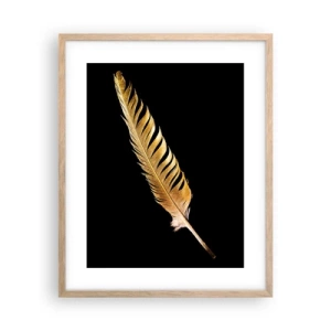 Poster in light oak frame - High-Class Feather - 40x50 cm