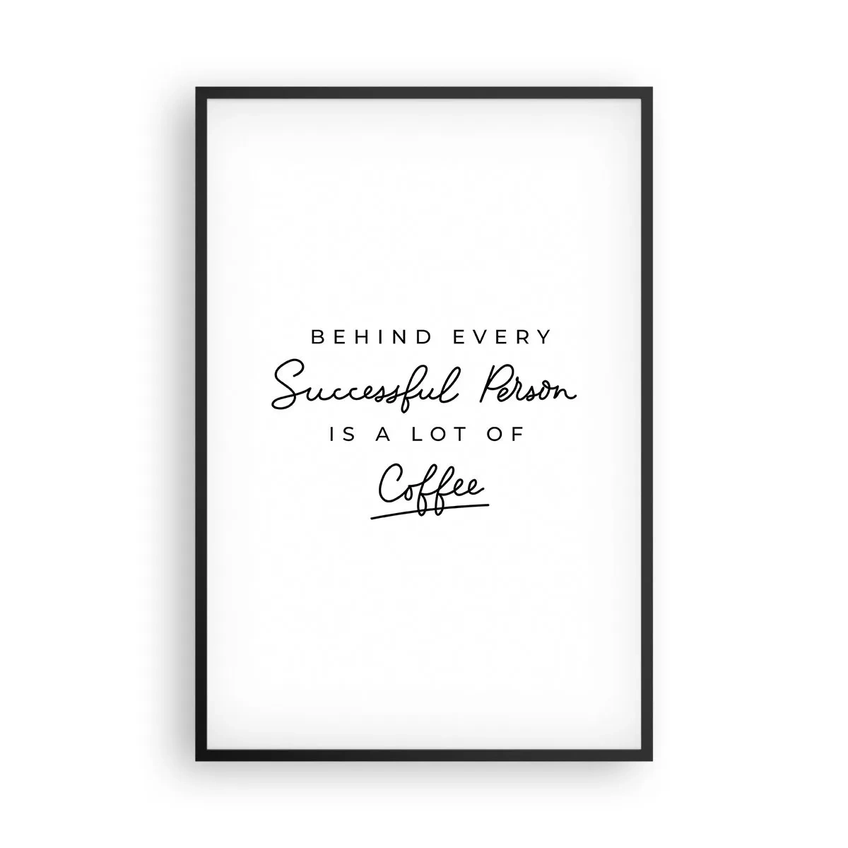 Poster in black frame - Secret of Success - 61x91 cm