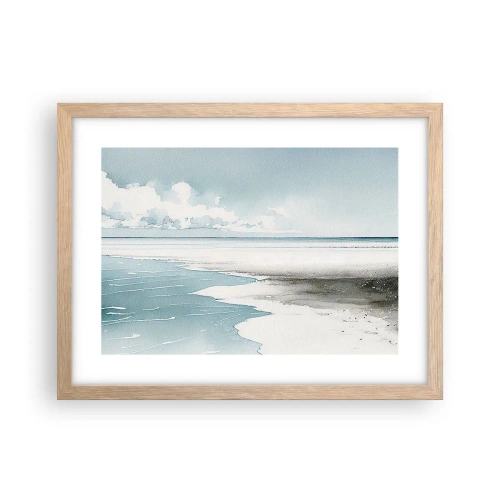 Poster in light oak frame - Gentle Tide - 40x30 cm