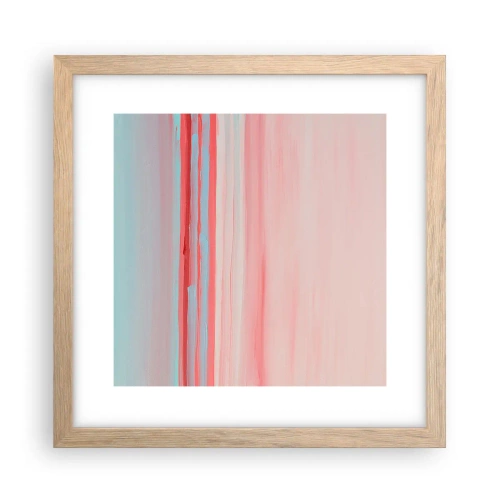 Poster in light oak frame - Abstract at Dawn - 30x30 cm