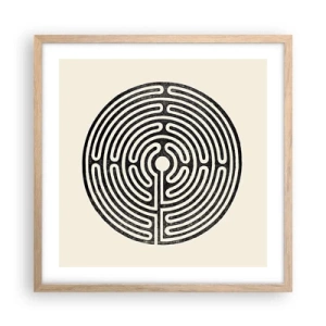 Poster in light oak frame - Mysterious Order - 50x50 cm