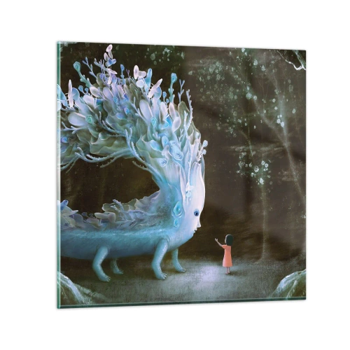 Glass picture - Fantastic Encounter - 70x70 cm