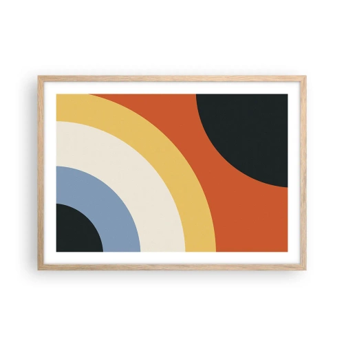 Poster in light oak frame - Towards Each Other - 70x50 cm