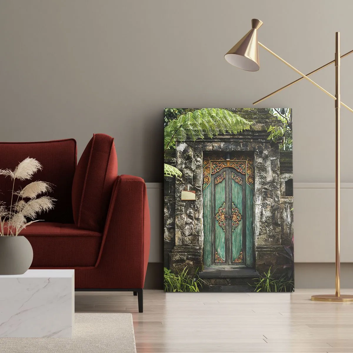 Canvas picture - Door to Exotic World - 45x80 cm