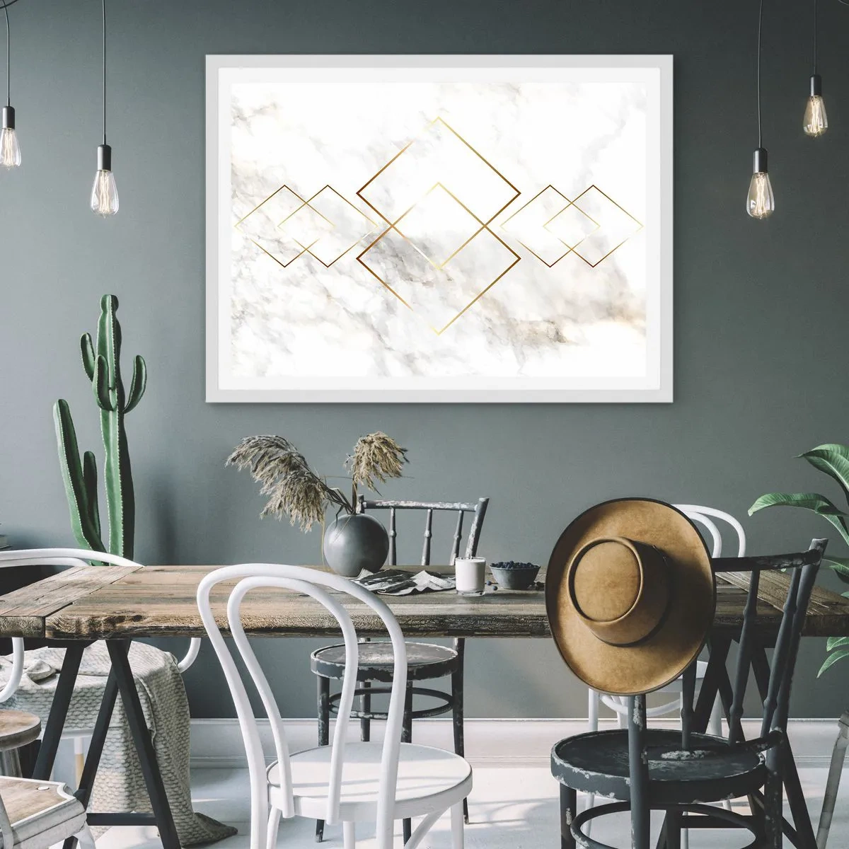 Poster in white frmae - View over Infinity - 50x40 cm