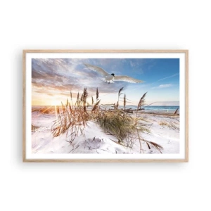 Poster in light oak frame - Wind from the Sea - 91x61 cm