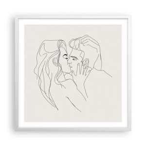 Poster in white frmae - Tangled up by a Feeling - 60x60 cm