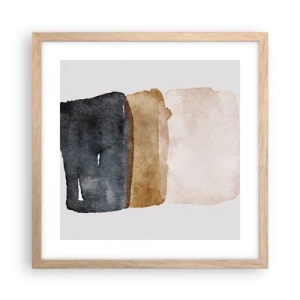 Poster in light oak frame - Composition of the Colours of the Soil - 40x40 cm