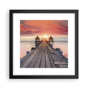 Poster in black frame - Sunset on the East - 30x30 cm