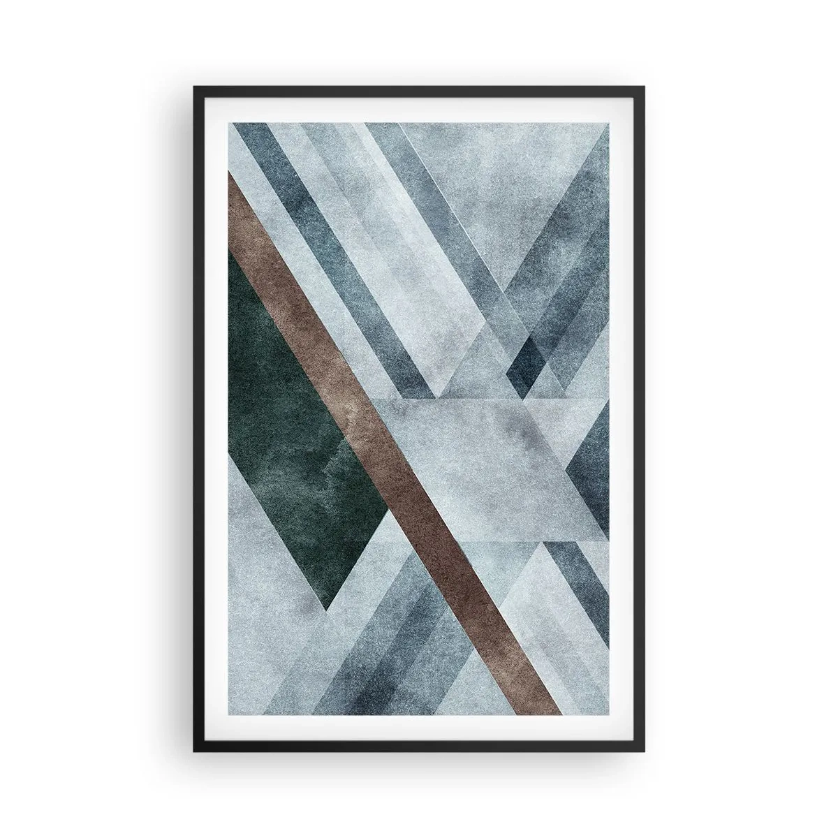 Poster in black frame - Refined Elegance of Geometry - 61x91 cm