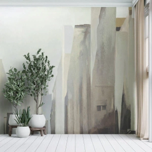 Photo Wallpaper Standard Eco - Dream of a City - Minimalistic, Bright, City - 150x105 cm