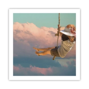 Poster - Fun in the Clouds - 60x60 cm