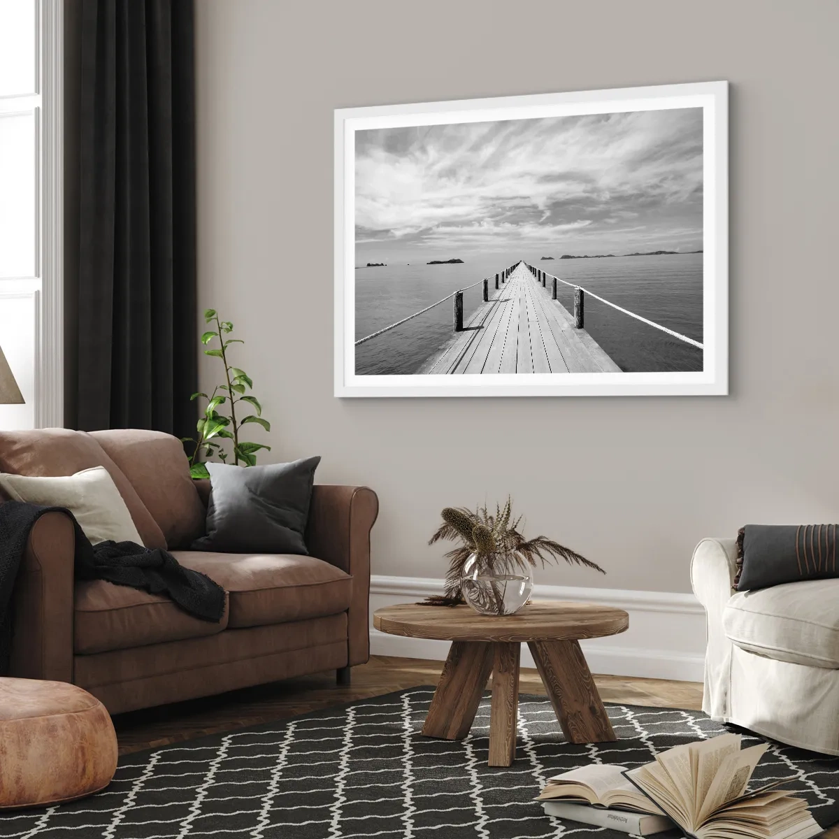 Poster in white frmae - Maybe a Trip… - 100x70 cm