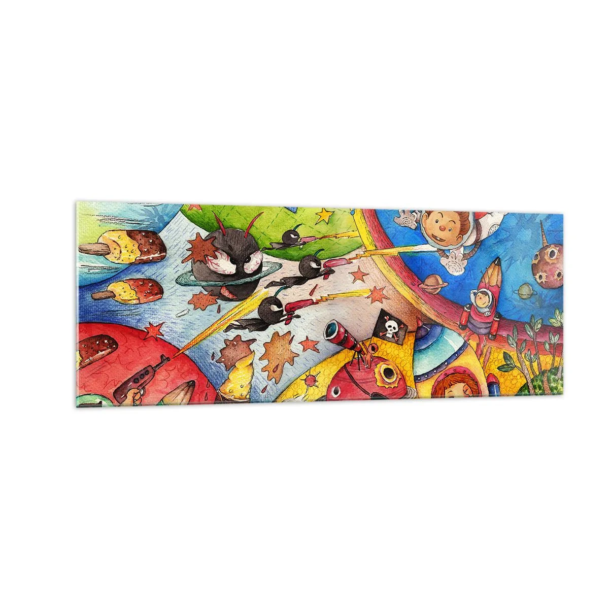 Glass picture - Great Space Adventure - 140x50 cm