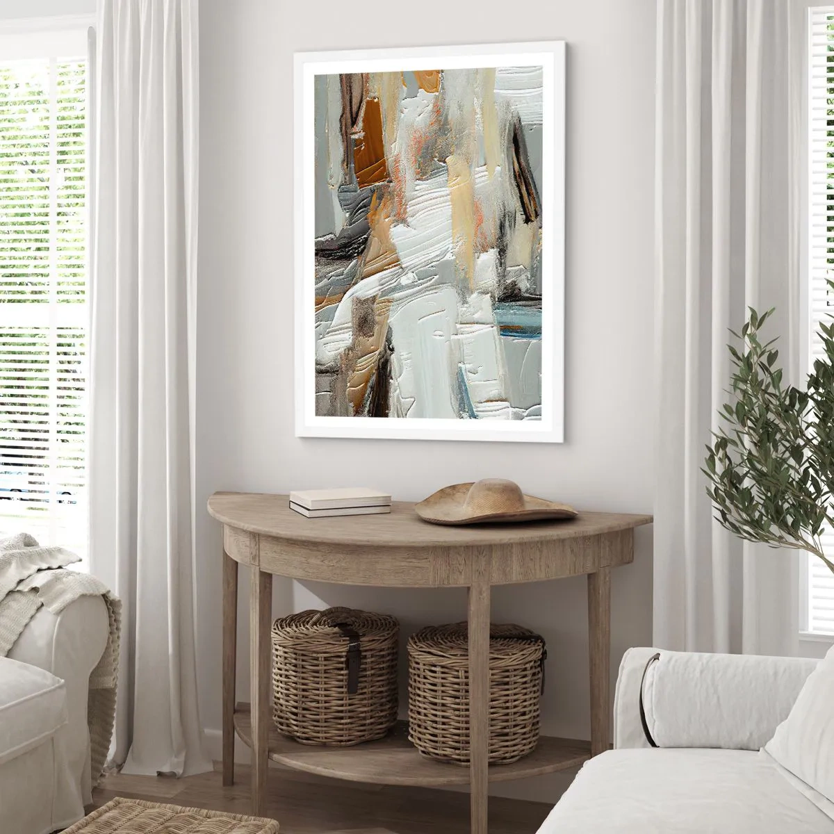 Poster in white frmae - Layers of Colour - 30x40 cm