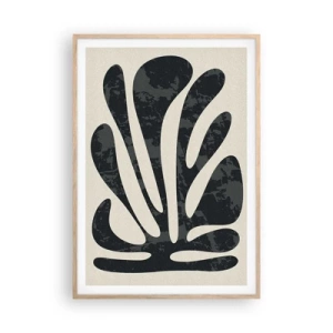 Poster in light oak frame - Multi-Finger Abstract - 70x100 cm