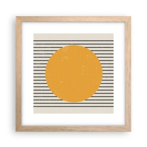 Poster in light oak frame - Power of Simplicity - 30x30 cm