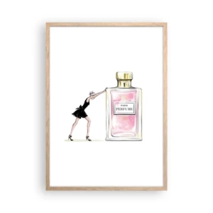 Poster in light oak frame - The Essence of Womanhood - 50x70 cm