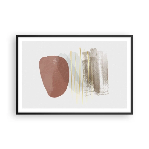 Poster in black frame - Abstract Colonnade - 91x61 cm