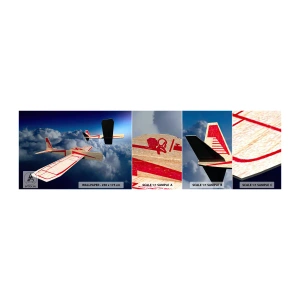 Photo Wallpaper Sample Self-Adhesive Deluxe Sticker - Higher and Further - Plane, Glider, Clouds - 100x30 cm
