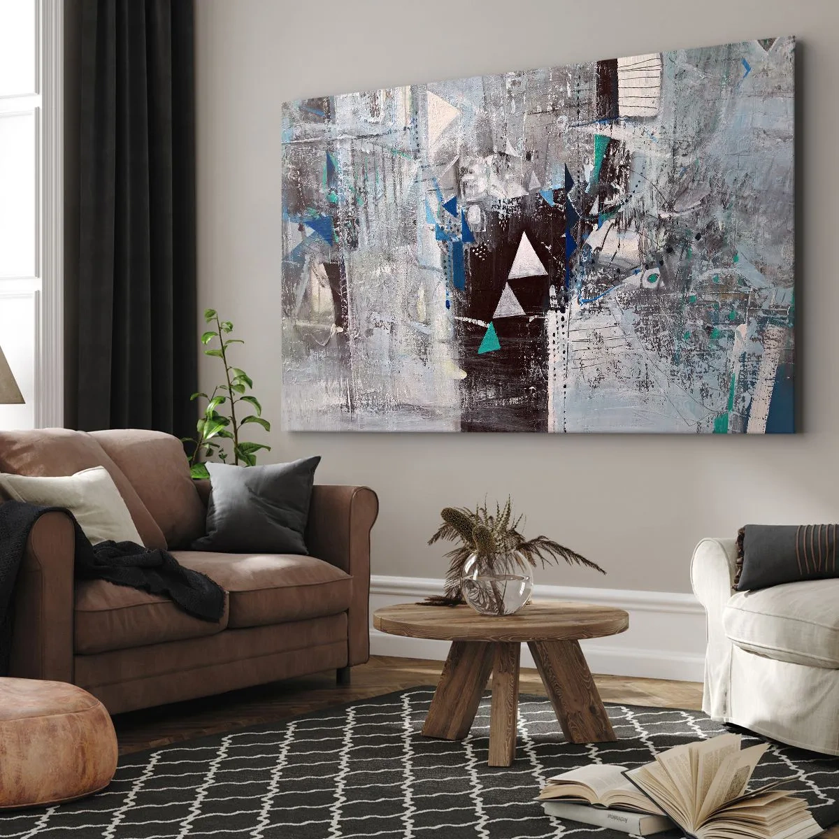 Canvas picture - Superior Order of Triangles - 120x80 cm