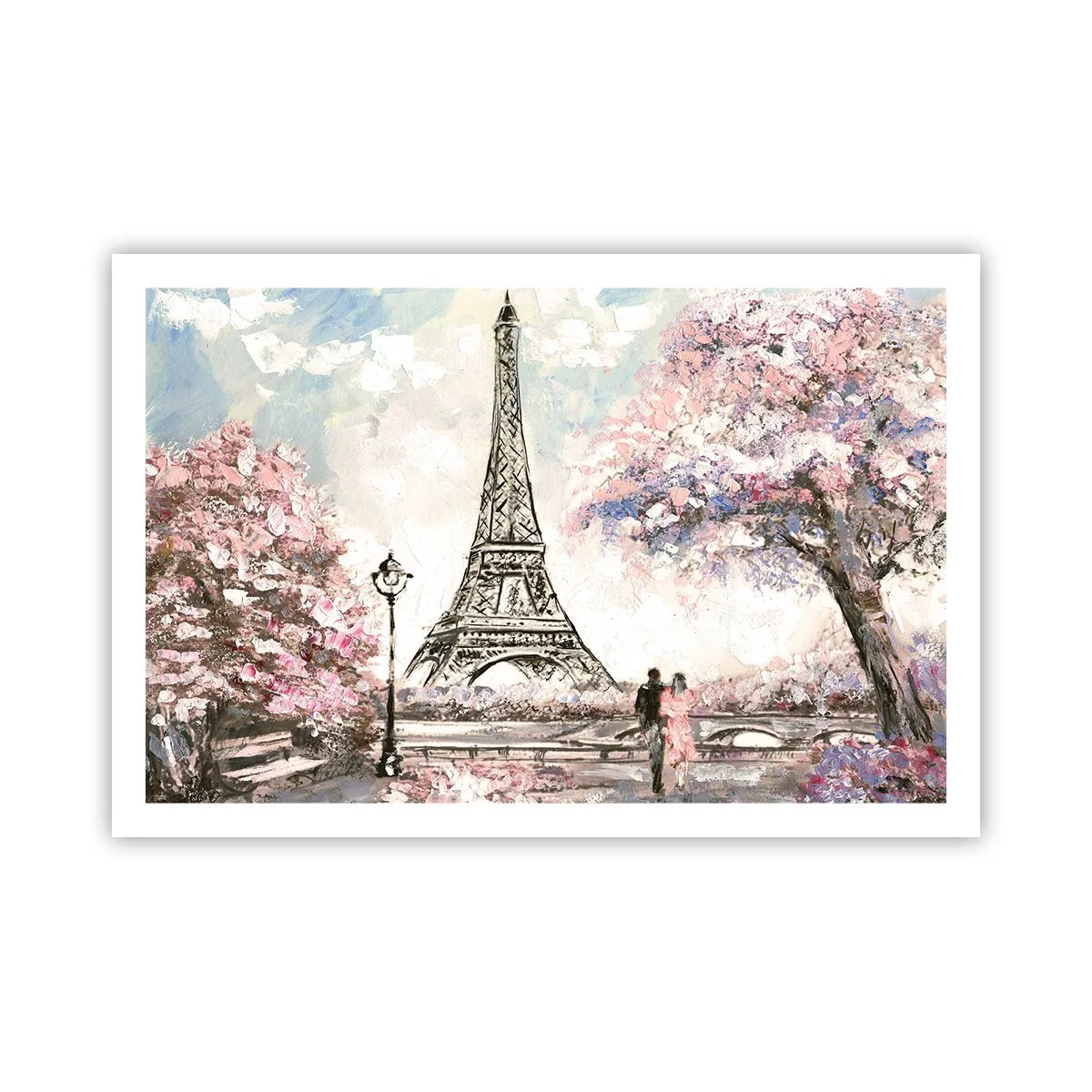 Poster - April Walk in Paris - 91x61 cm