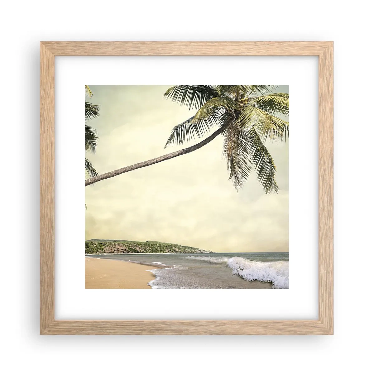 Poster in light oak frame - Tropical Dream - 30x30 cm