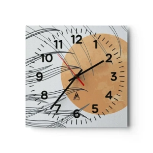Wall clock - Clock on glass - Always Towards the Sun - 40x40 cm