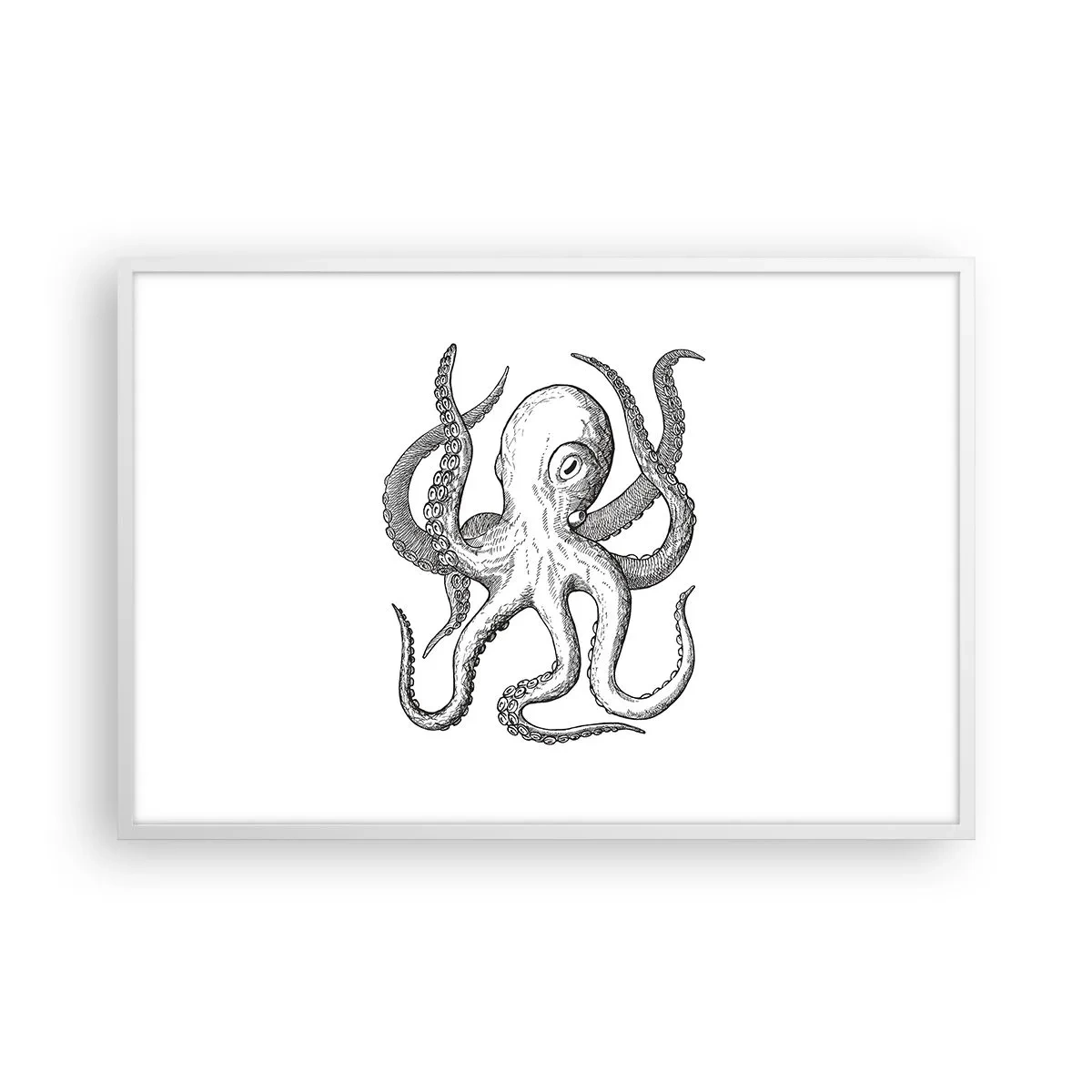 Poster in white frmae - Dancing with the Waves - 91x61 cm
