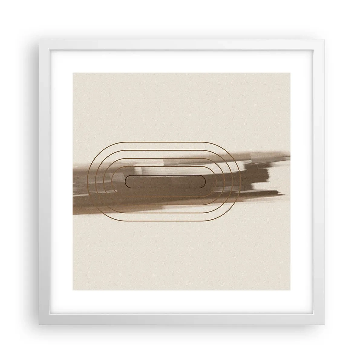 Poster in white frmae - Blast of Grey - 40x40 cm
