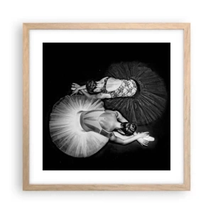 Poster in light oak frame - Yin and Yang - Ideal Balance - 40x40 cm