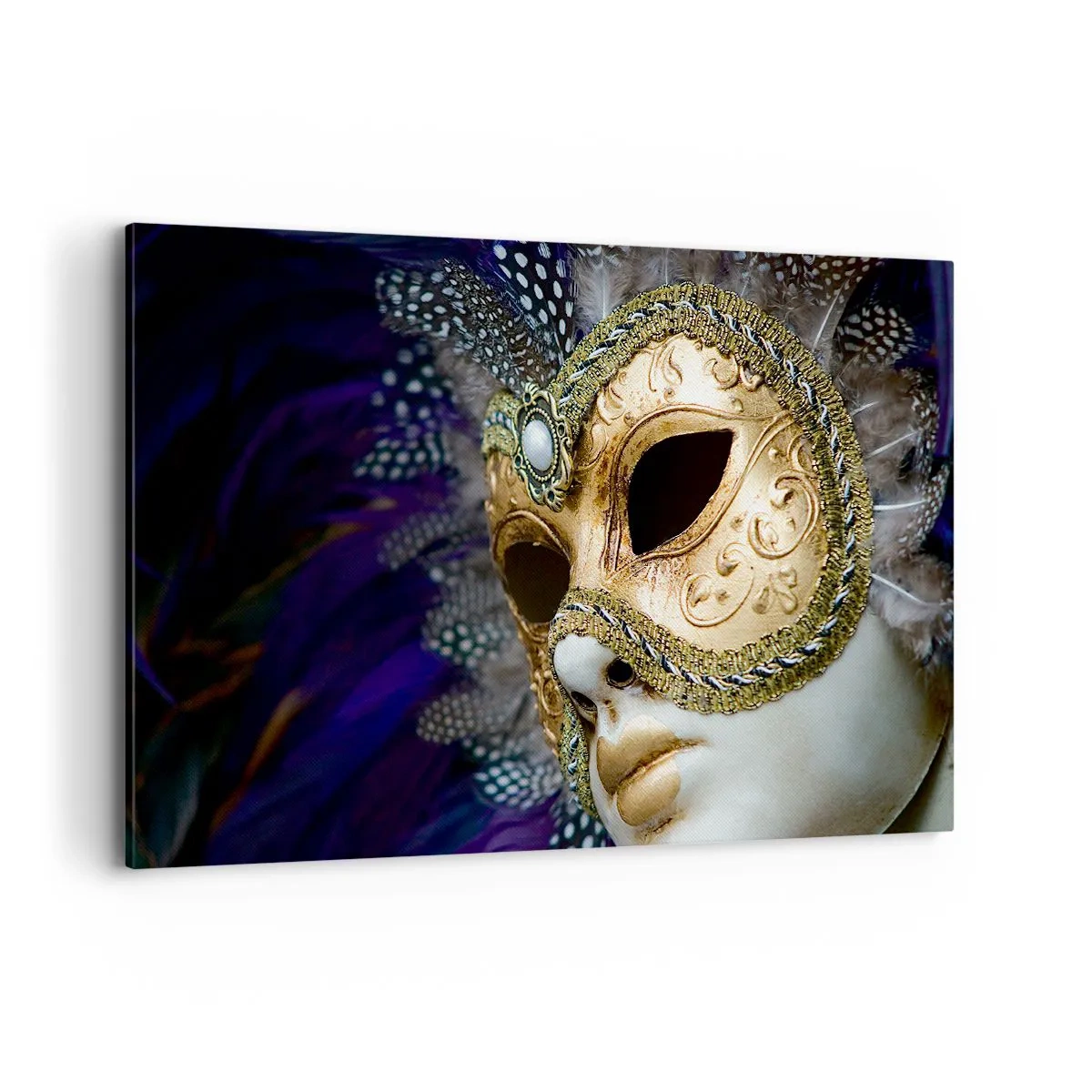 Canvas picture - Venetian Portrait In Gold - 120x80 cm