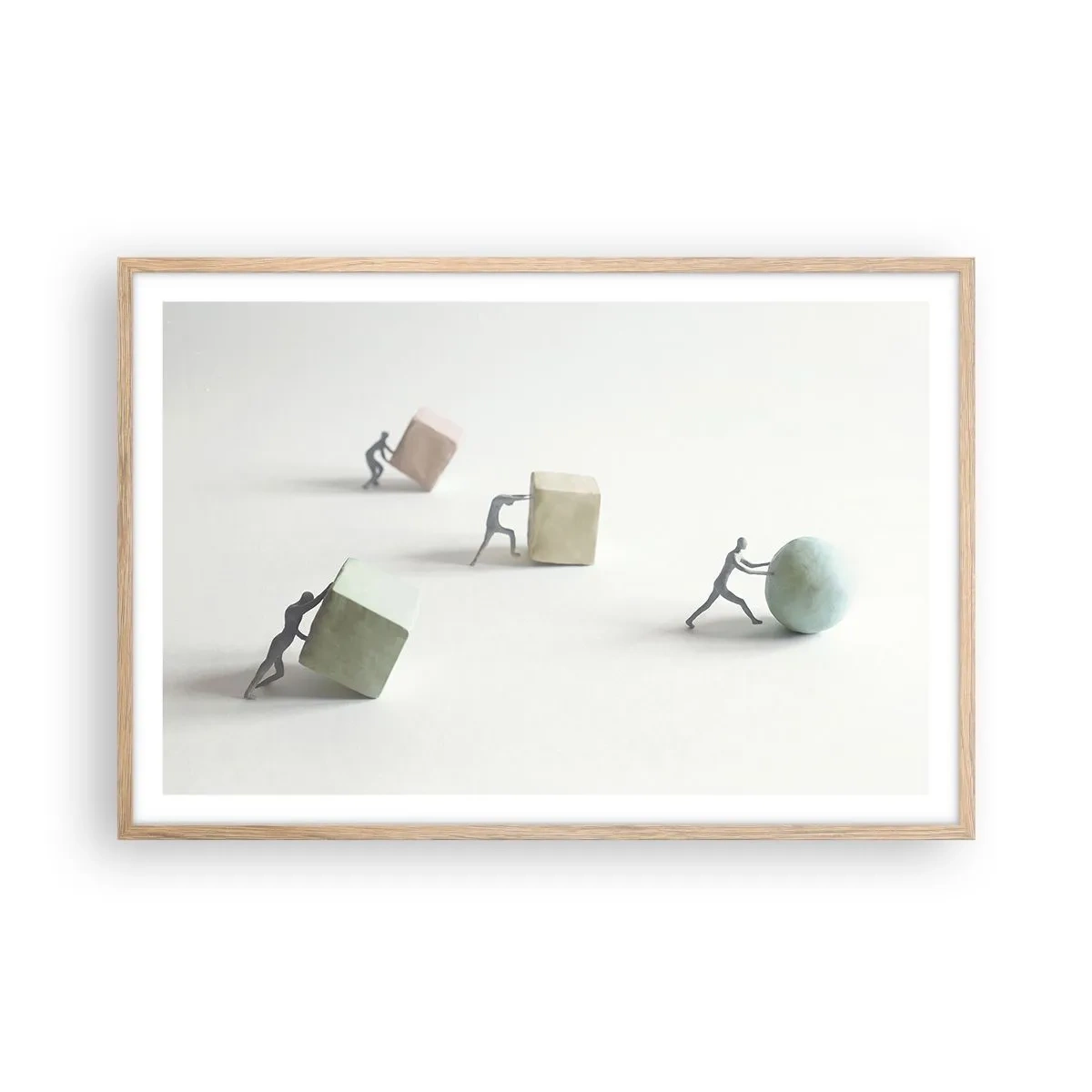 Poster in light oak frame - That's Life - 91x61 cm