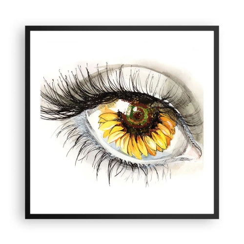 Poster in black frame - Look Hot As a Summer - 60x60 cm