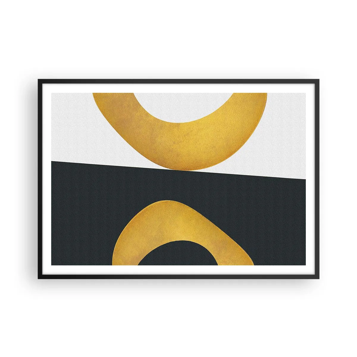 Poster in black frame - First Of All: Gold - 100x70 cm