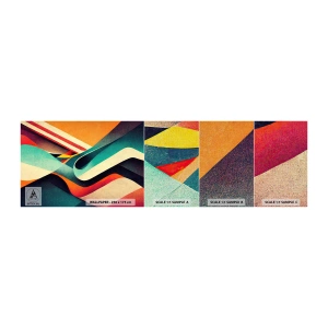 Photo Wallpaper Sample Premium Canvas - Intense Composition - Abstraction, Piece, Lines - 100x30 cm