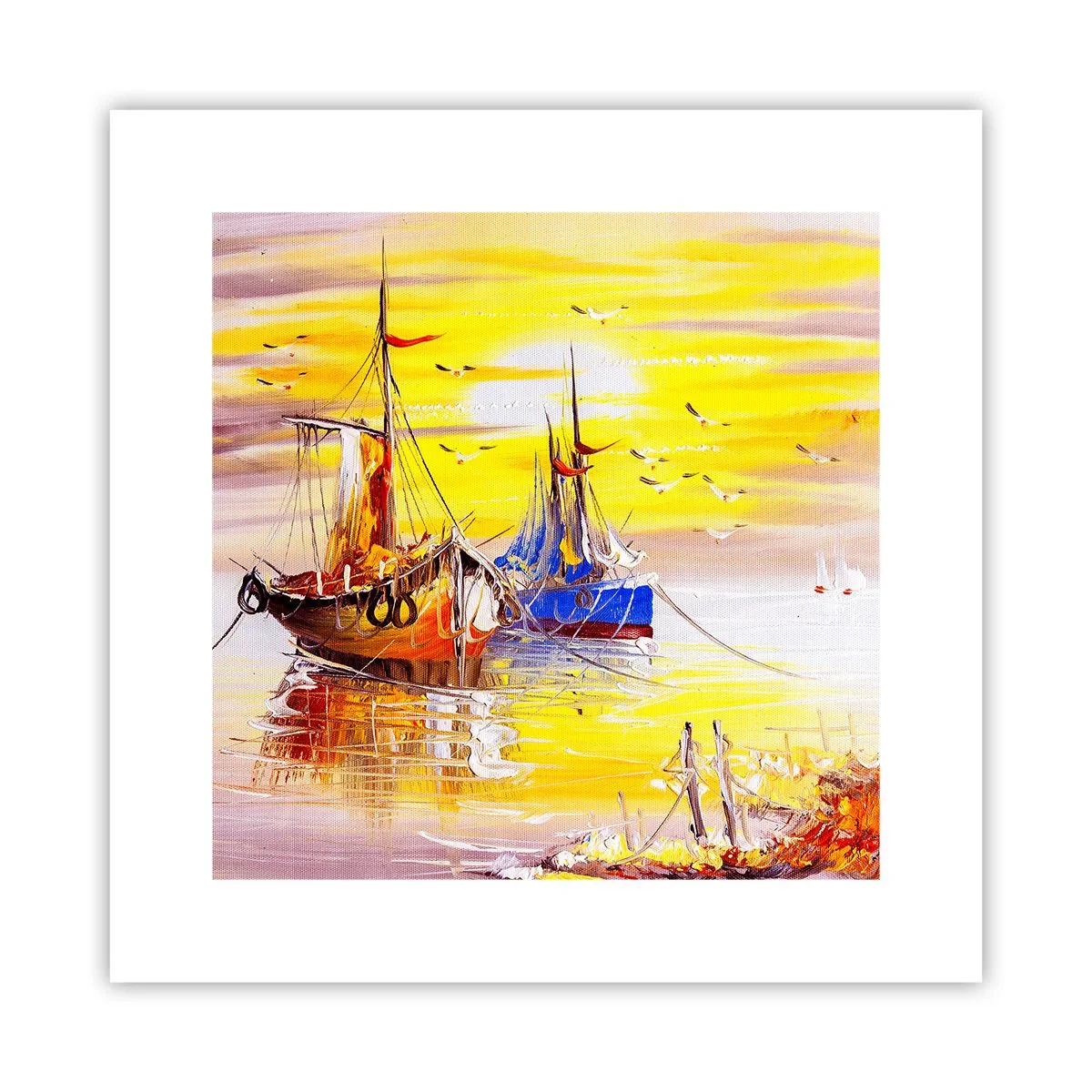 Poster - Deserved Rest in Port - 30x30 cm