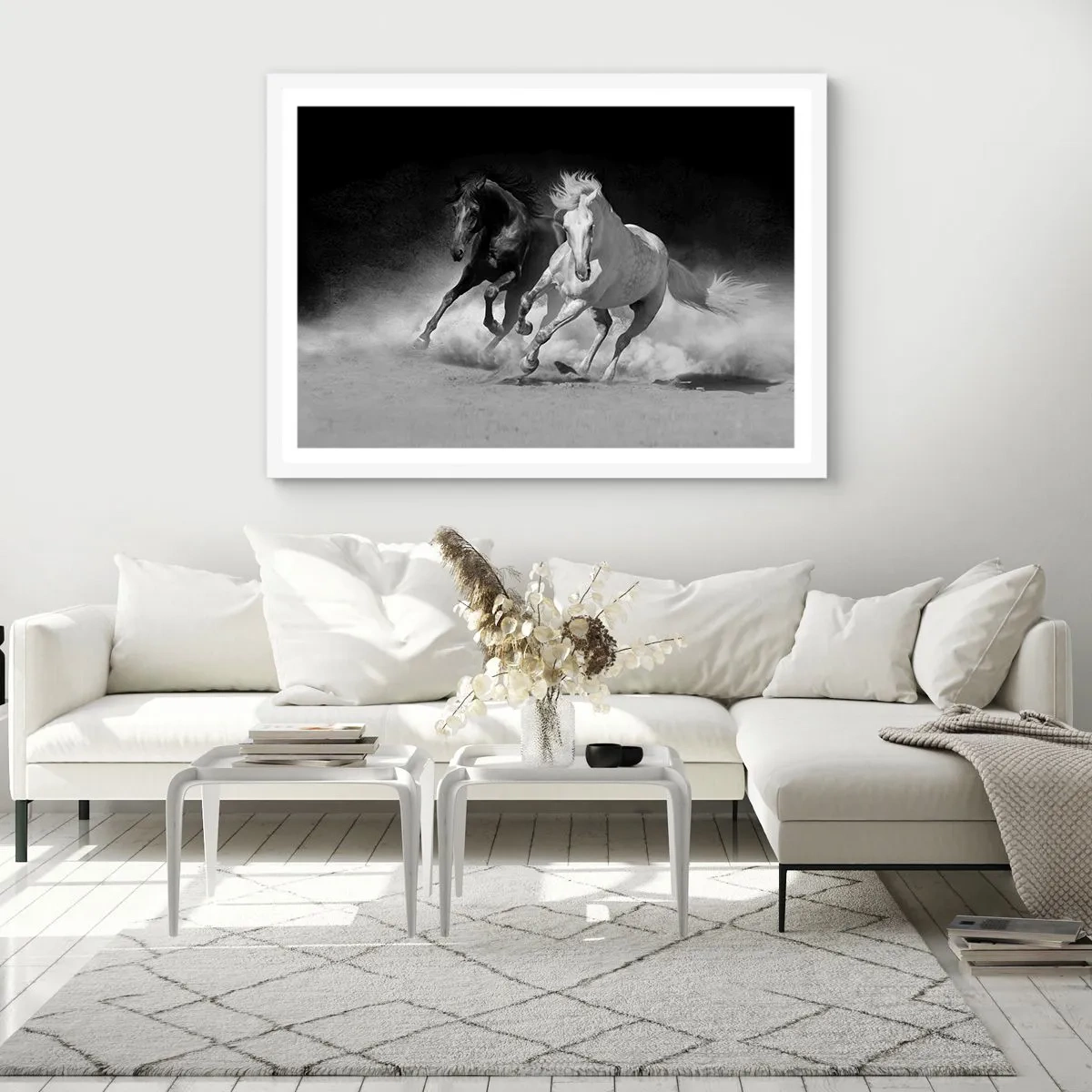 Poster in white frmae - Gallop of Freedom - 50x40 cm