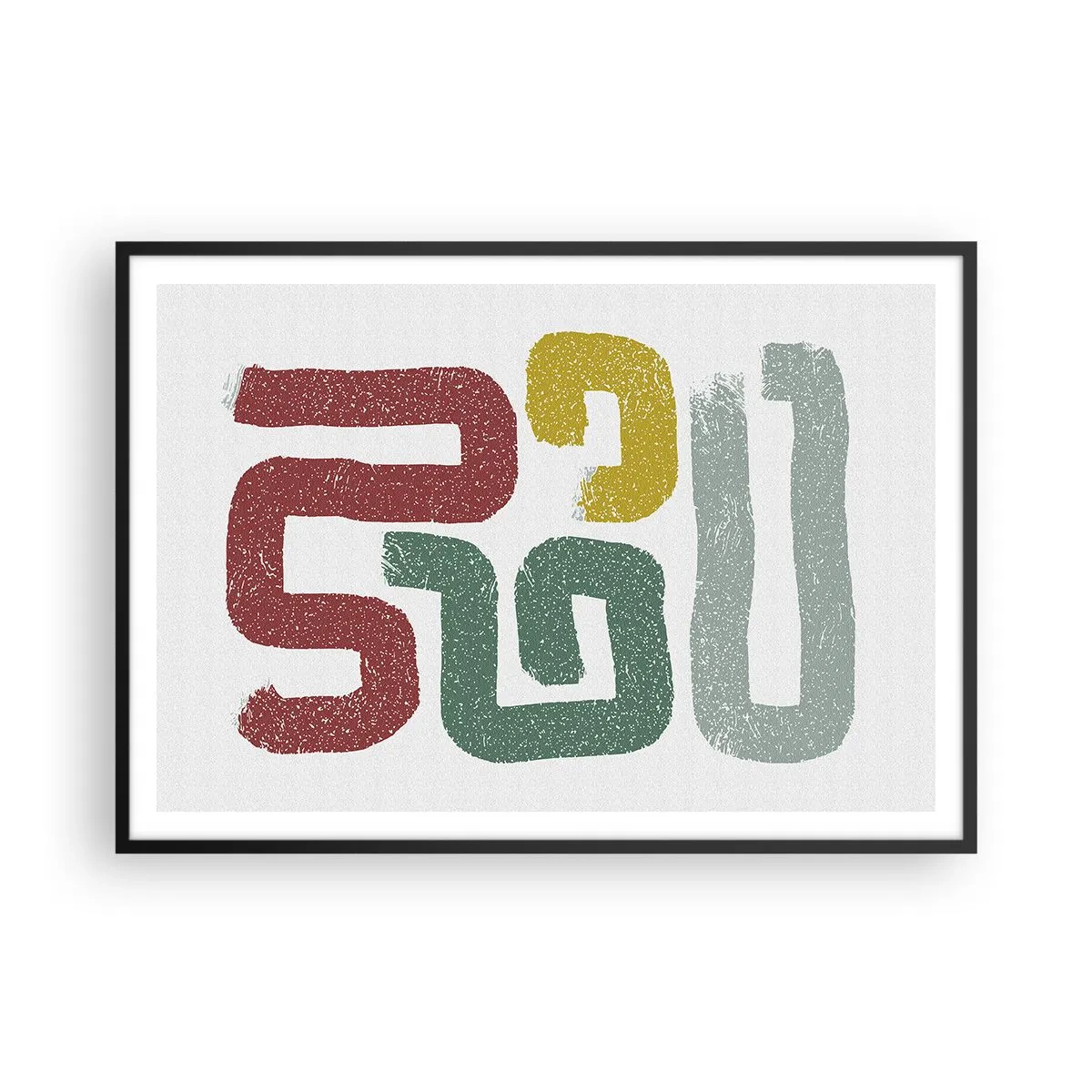 Poster in black frame - In an Unknown Language - 100x70 cm