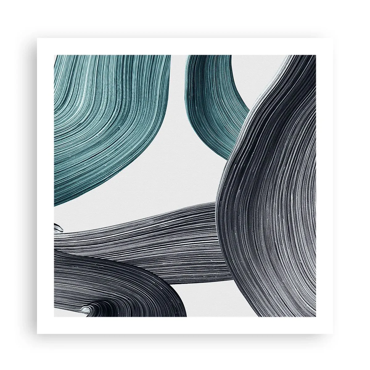 Poster - Emerald and Black Trails - 60x60 cm