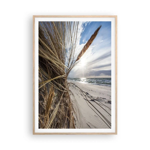 Poster in light oak frame - Enounter of the Elements - 70x100 cm