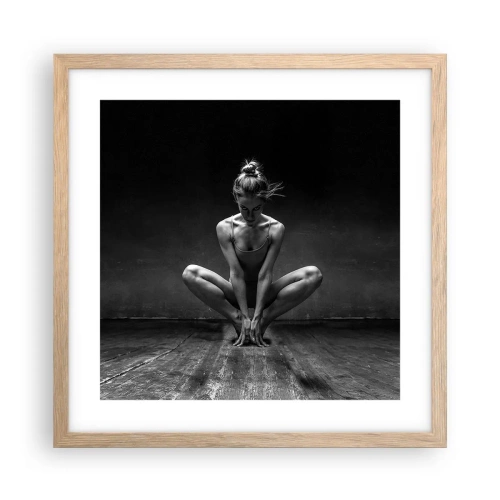 Poster in light oak frame - Concentration of Dancing Energy - 40x40 cm